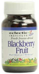 Растительные экстракты и настойки eclectic Institute Blackberry Fruit Растительный порошок из фруктов ежевики антиоксидантное средство 480 мг 90 растительных капсул