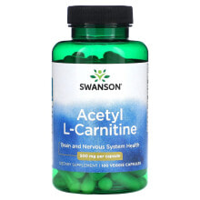 Аминокислоты Swanson, Ацетил L-карнитин, 500 мг, 240 растительных капсул