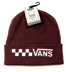 Купить мужские головные уборы Vans: Vans Trecker Beanie Burgundy Maroon/White Unisex One Size VN0A7UDD4QU New