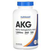 AKG (Alpha-Ketoglutaric Acid), 1,000 mg, 240 Capsules (500 mg per Capsule)