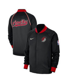 Nike men's Black Portland Trail Blazers 2023/24 City Edition Authentic Showtime Performance Raglan Full-Zip Jacket