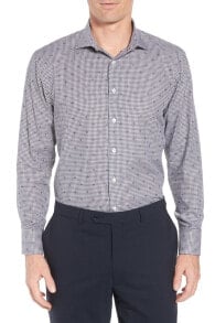 Купить мужские футболки John W. Nordstrom: John W. Nordstrom Traditional Fit Check Dress Shirt Sz. 16 (Grey Onix) 151235