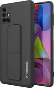 Wozinsky Wozinsky Kickstand Case elastyczne silikonowe etui z podstawką Samsung Galaxy M51 czarny