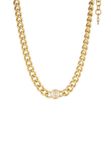 Женские колье Distinctive gold-plated necklace with Brilliant LJ1620 crystals
