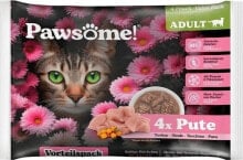 Pawsome Pawsome Adult Pute - indyk saszetki 4x85g