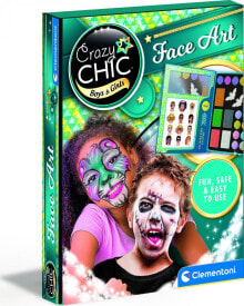 Карнавальные костюмы и аксессуары для детского праздника Clementoni Crazy chic Zestaw do malowania twarzy 78770