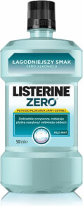 Listerine Cool Mint Zero Mouthwash Освежающий мятный ополаскиватель от зубного налета без спирта 500 мл