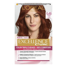 Краска для волос L'Oreal Paris Excellence Creme 6,46 Стойкая ухаживающая краска для волос, оттенок благородный красный