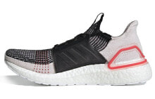 adidas Ultraboost 19 2019 Laser Red 编织 减震防滑 低帮 跑步鞋 男款 黑粉 / Кроссовки Adidas Ultraboost 19 2019 Laser Red F35238