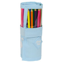 Pencil cases and writing materials for school