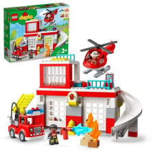 Конструктор LEGO LEGO 10970 DUPLO Feuerwache und Hubschrauber, mit Push & Go Truck-Spielzeug, fr Kinder ab 2 Jahren