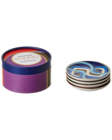 Jonathan Adler Set Of 4 Madrid Coasters Multicolor