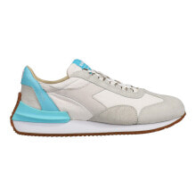 Купить белые мужские кроссовки Diadora: Diadora Equipe Mad Italia Lace Up Mens Grey, White Sneakers Casual Shoes 177158