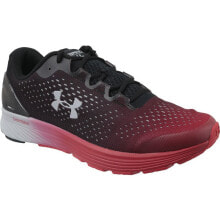 Мужская спортивная обувь для бега Мужские кроссовки спортивные для бега черные красные  текстильные низкие  Under Armour Charged Bandit 4 M 3020319-005