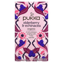 Organic Herbal Tea, Elderberry & Echinacea, Caffeine Free, 20 Sachets, 1.41 oz (40 g)