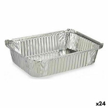 Set of Kitchen Dishes Disposable With lid Aluminium 19 x 6,8 x 25,5 cm (24 Units)