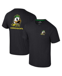 Купить мужские футболки и майки Colosseum: Men's Black Oregon Ducks Logo Lockup 2-Hit Active Blend T-Shirt