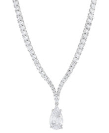 Купить ювелирные кулоны и подвески Arabella: Arabella cubic Zirconia Pear & Round 18" Fancy Pendant Necklace in Sterling Silver