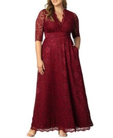 Kiyonna women's Plus Size Maria Lace Evening Gown