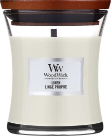 Duftkerze im Glas Linen - WoodWick Hourglass Candle Linen