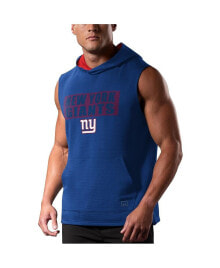 Купить мужские футболки и майки MSX by Michael Strahan: Men's Royal New York Giants Marathon Sleeveless Pullover Hoodie