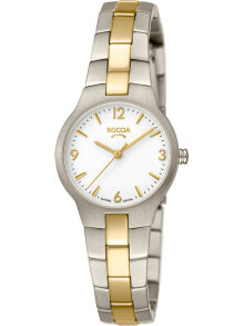 Женские наручные часы женские наручные часы с серебряным золотым браслетом Boccia 3212-02 ladies watch titanium 29mm 5ATM