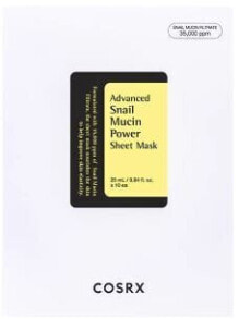 Купить увлажнение и питание кожи лица COSRX: Skin mask Advanced Snail Mucin Power Essence (Sheet Mask) 10 x 25 ml