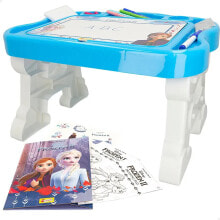 K3YRIDERS Children´S Table With Slate And Accessories Frozen Ii