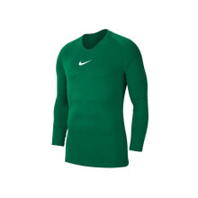Женские кроссовки мужской спортивный лонгслив с длинным рукавом зеленый с логотипом Nike Dry Park First Layer
