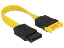 Компьютерные кабели и коннекторы deLOCK 0.1m 2xSATAIII кабель SATA 0,1 m SATA 7-pin Черный, Желтый 83948