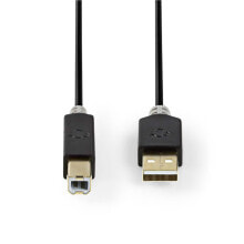 Nedis CCBW60100AT20 USB кабель 2 m 2.0 USB A USB B Антрацит