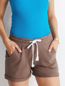 Женские спортивные шорты Женские шорты Factory Price на талии на резинке с шнуровкой, по бокам карманы, подол с подворотом