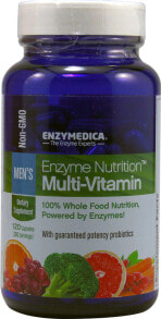Витаминно-минеральные комплексы enzymedica Enzyme Nutrition Men's Multi-vitamin Мультивитамины с пробиотиками для мужчин 120 капсул