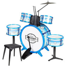 BONTEMPI Blue Child Musical Battery 5 Drums With Stool