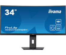 Купить мониторы Iiyama: Iiyama ProLite XCB3494WQSN-B5 - 86.4 cm (34") - 3440 x 1440 pixels - UltraWide Quad HD - 0.4 ms - Black