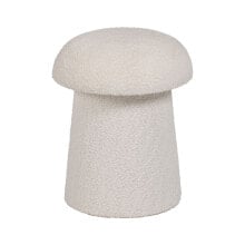 Pouffe White MDF Wood 35 x 35 x 42 cm