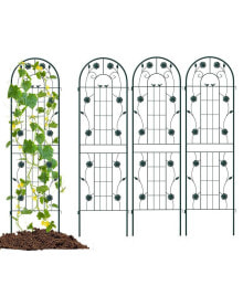 Costway 4 Pack Rustproof Metal Garden Trellis 71