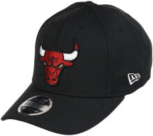 Мужские бейсболки Мужская бейсболка черная с логотипом New Era Stretch Snap 9Fifty Snapback Cap Chicago Bulls Black