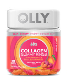 Коллаген Olly Collagen Gummy Rings Peach Bellini Комплекс биоактивных коллагеновых пептидов для здоровья и молодости кожи 30 жевательных конфет