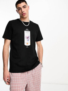 Men's T-shirts and T-shirts pS Paul Smith – T-Shirt in Schwarz mit Spraydosen-Rückenprint, exklusiv bei ASOS