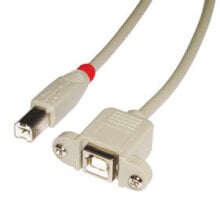 Компьютерные разъемы и переходники lindy 31800 USB кабель 0,5 m USB B Серый