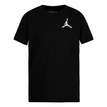 Child's Short Sleeve T-Shirt Nike Jordan Jumpamn Air EMB Black