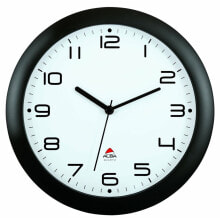 Настенное часы Archivo 2000 Чёрный Металл Стеклянный Ø 30 cm Белый Круглый