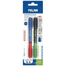 MILAN Blister Pack 2 Sway Combi Duo Pens Blue Red And Black Red
