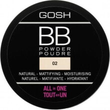 Gosh BB Powder All-in-One 02 Sand Увлажняющая и матирующая компактная тональная пудра 6.5 г