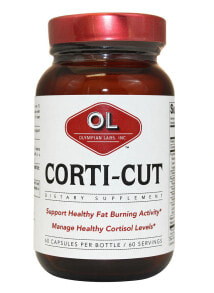 Жиросжигатели Olympian Labs Corti-Cut Добавка для поддержки уровня кортизола для здорового сжигания жира 60 капсул