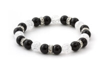Женские браслеты bead bracelet made of onyx and crystal MINK74 / 18
