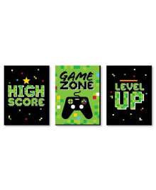 Big Dot of Happiness game Zone - Wall Art Room Decorations - 7.5 x 10 inches - Set of 3 Prints