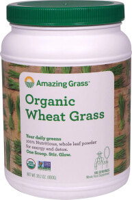Растительные экстракты и настойки amazing Grass Organic Wheat Grass Powder  Порошок из цельной пшеничной травы для энергии и детоксикации  800 г