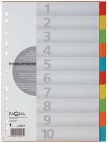 Канцелярские наборы для школы pagna 32001-20 закладка-разделитель Числовая закладка-разделитель Картон Разноцветный